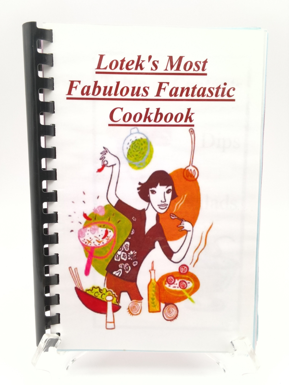 Vintage Lotek's Most Fabulous Fantastic Spiral Community Cookbook Rare